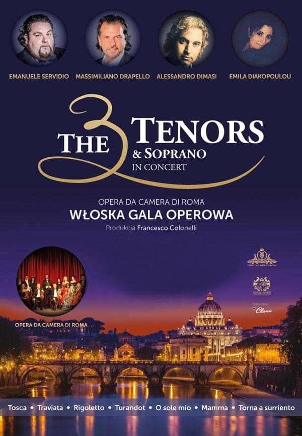 The 3 Tenors & Soprano - Włoska Gala Operowa przy świecach