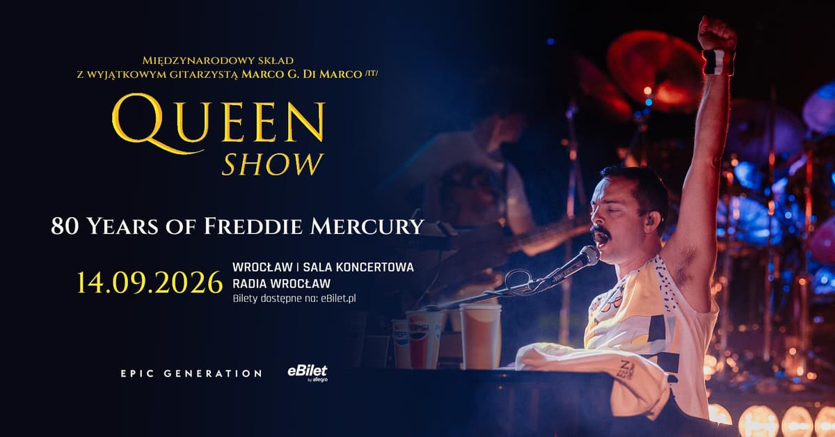 QUEENSHOW – Poland 2026 Tour: 80 Years of Freddie Mercury