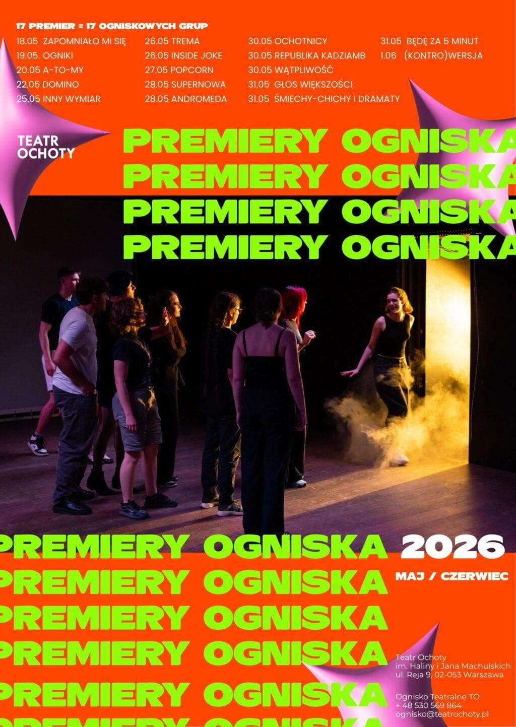 Zajęcia "Premiery Ogniska Teatralnego 2026"