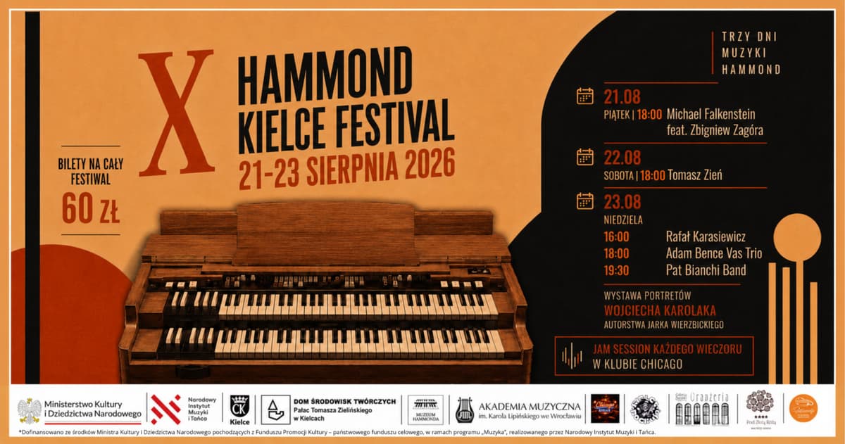 X Hammond Kielce Festival - karnet na 3 dni - 21-23 VIII